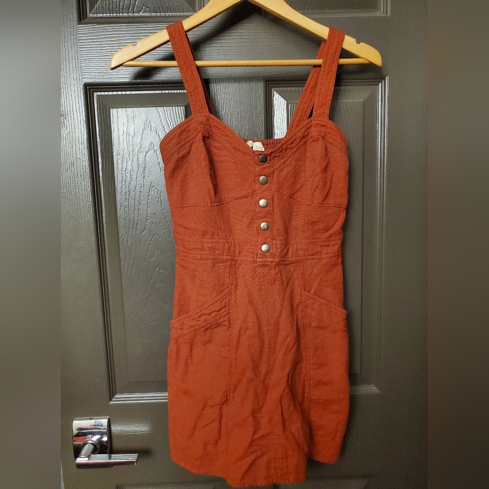 Look it has pockets!! Orange Japna empire waist tunic